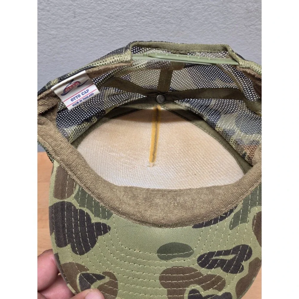 STIHL Trucker Hat Men's Adjustable Olive Green Duck Camo Mesh Snapback OTTO CAP